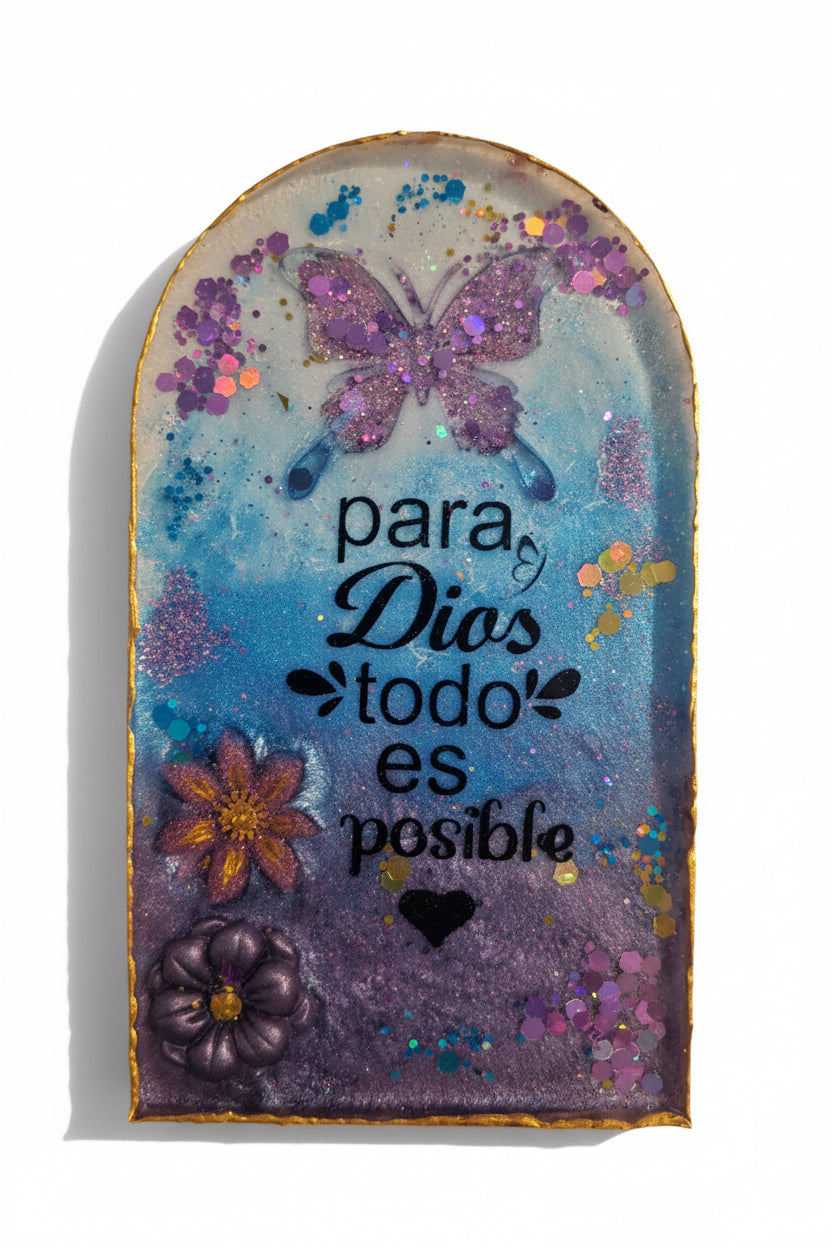 "With God All Things Are Possible" Resin Plaque