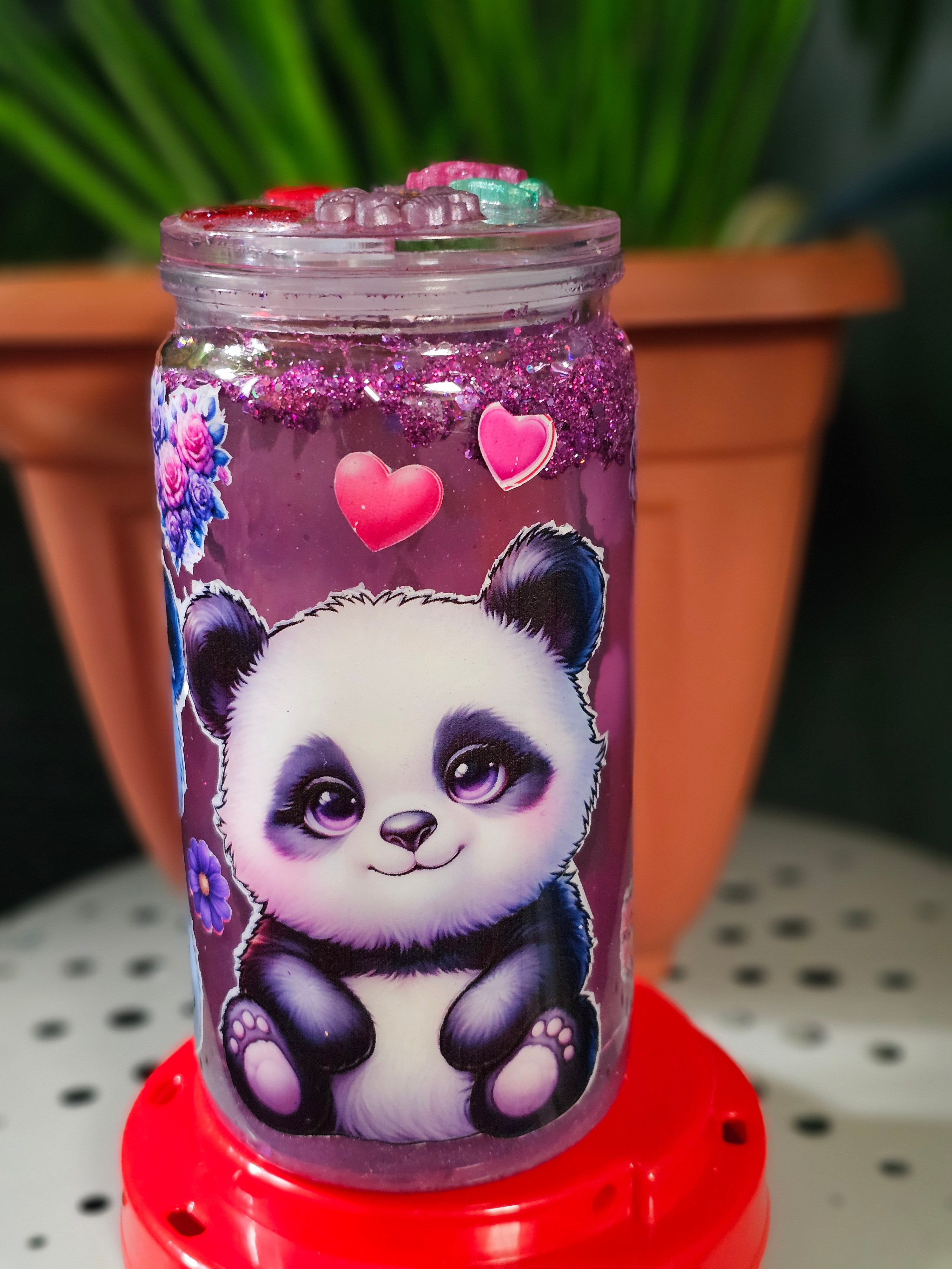 Snow globe tumbler (panda)