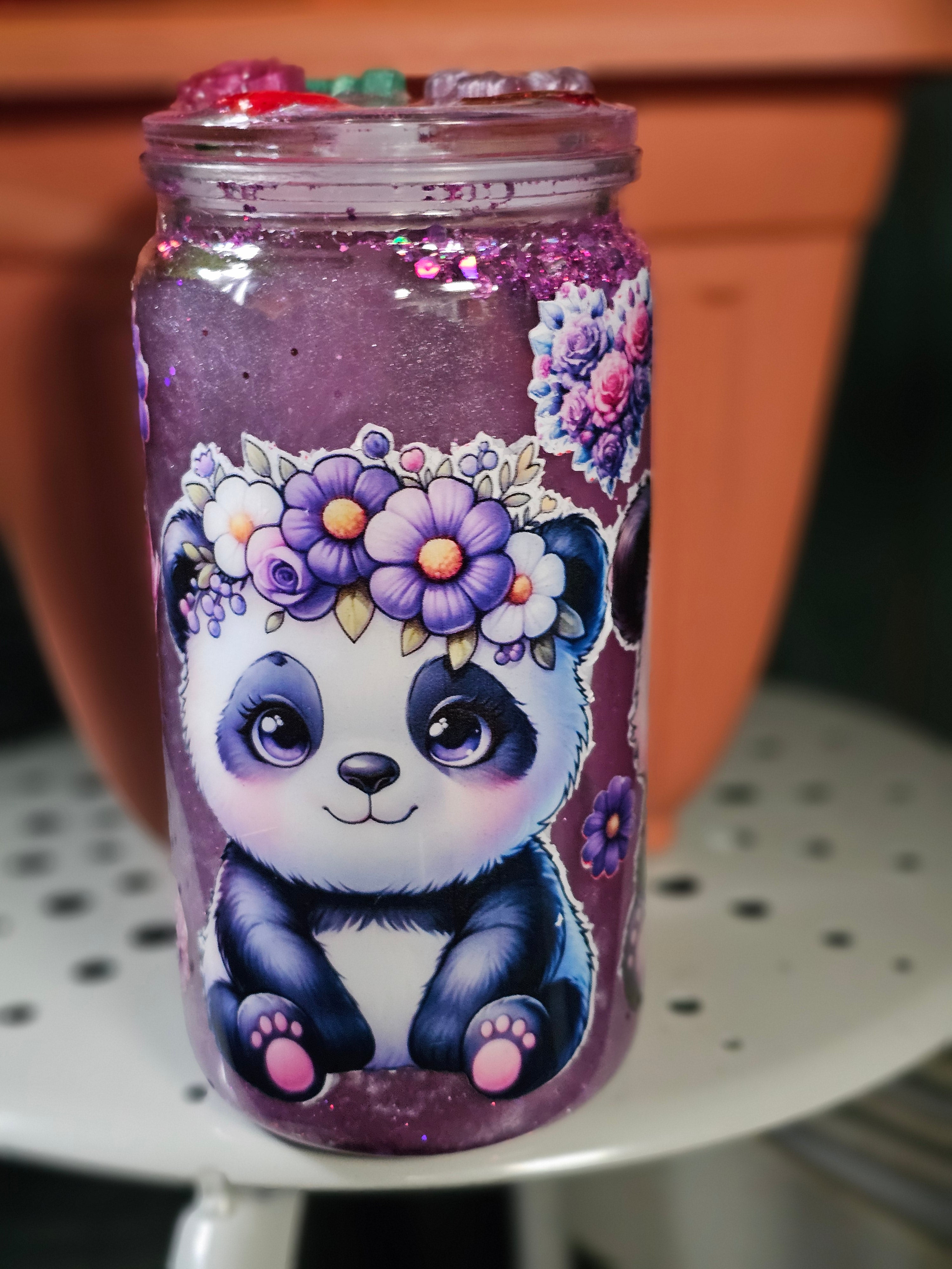 Snow globe tumbler (panda)