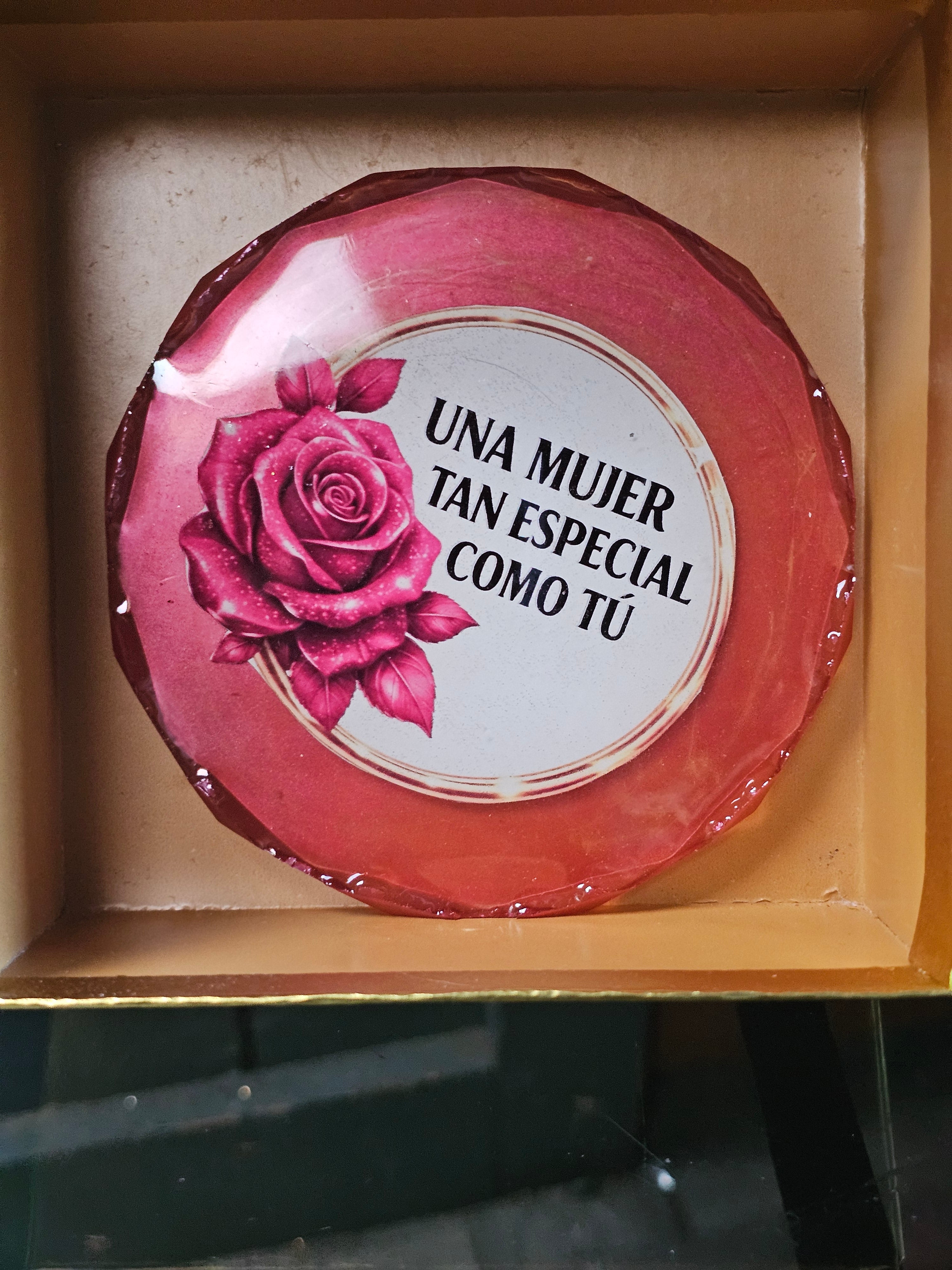 Handcrafted Crystal Rose Resin Coaster – Gift Box Included
