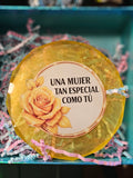 Handcrafted Crystal Rose Resin Coaster – Gift Box Included
