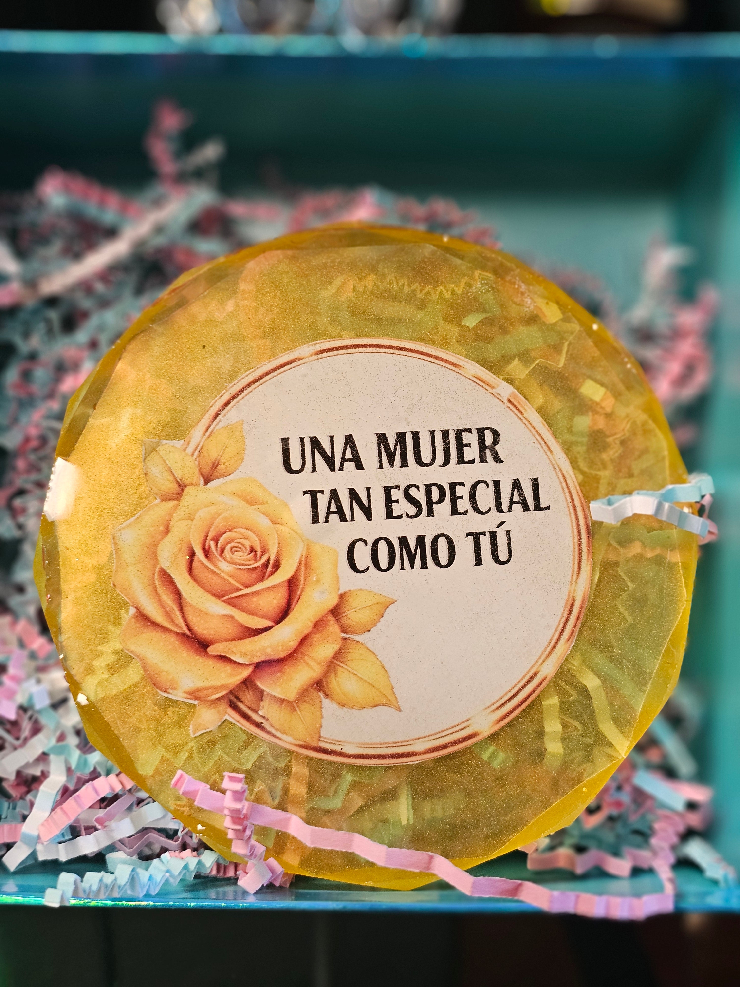 Handcrafted Crystal Rose Resin Coaster – Gift Box Included