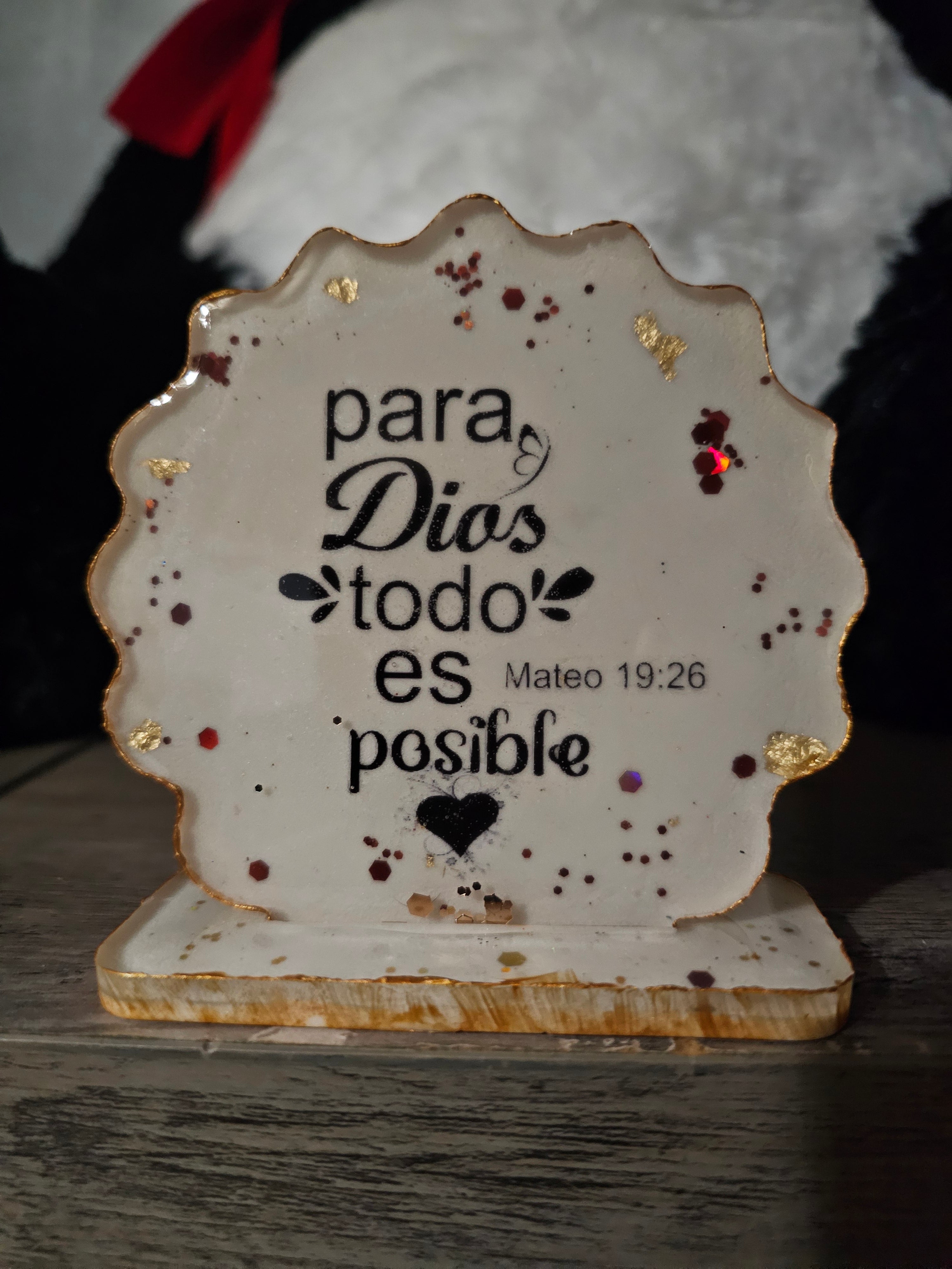 "With God All Things Are Possible" Resin Plaque – Matthew 19:26