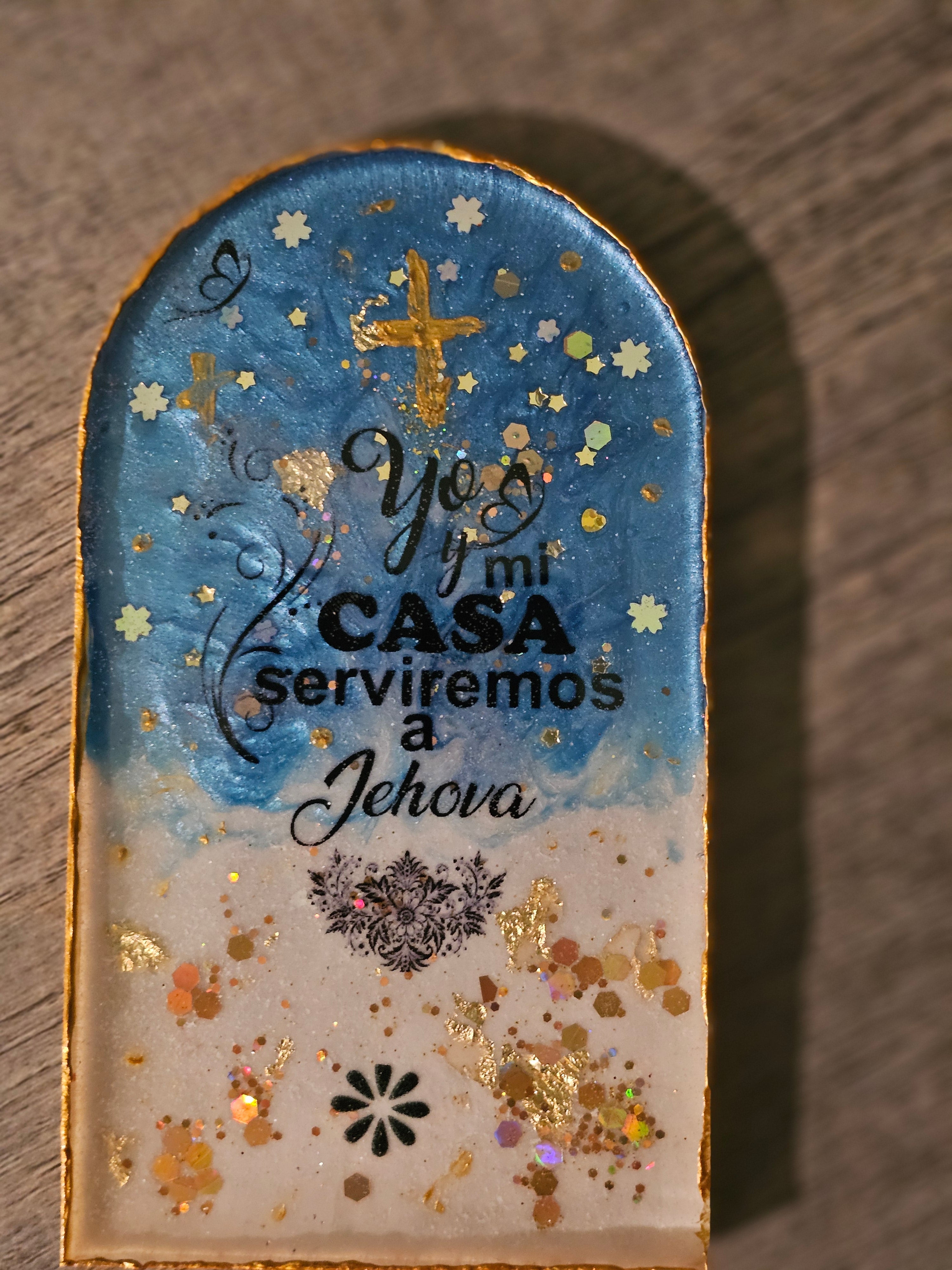 "As for Me and My House, We Will Serve the Lord" Resin Plaque – Joshua 24:15