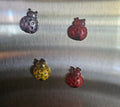 Handmade Resin Ladybug Magnets - Set of 5 Assorted Colors