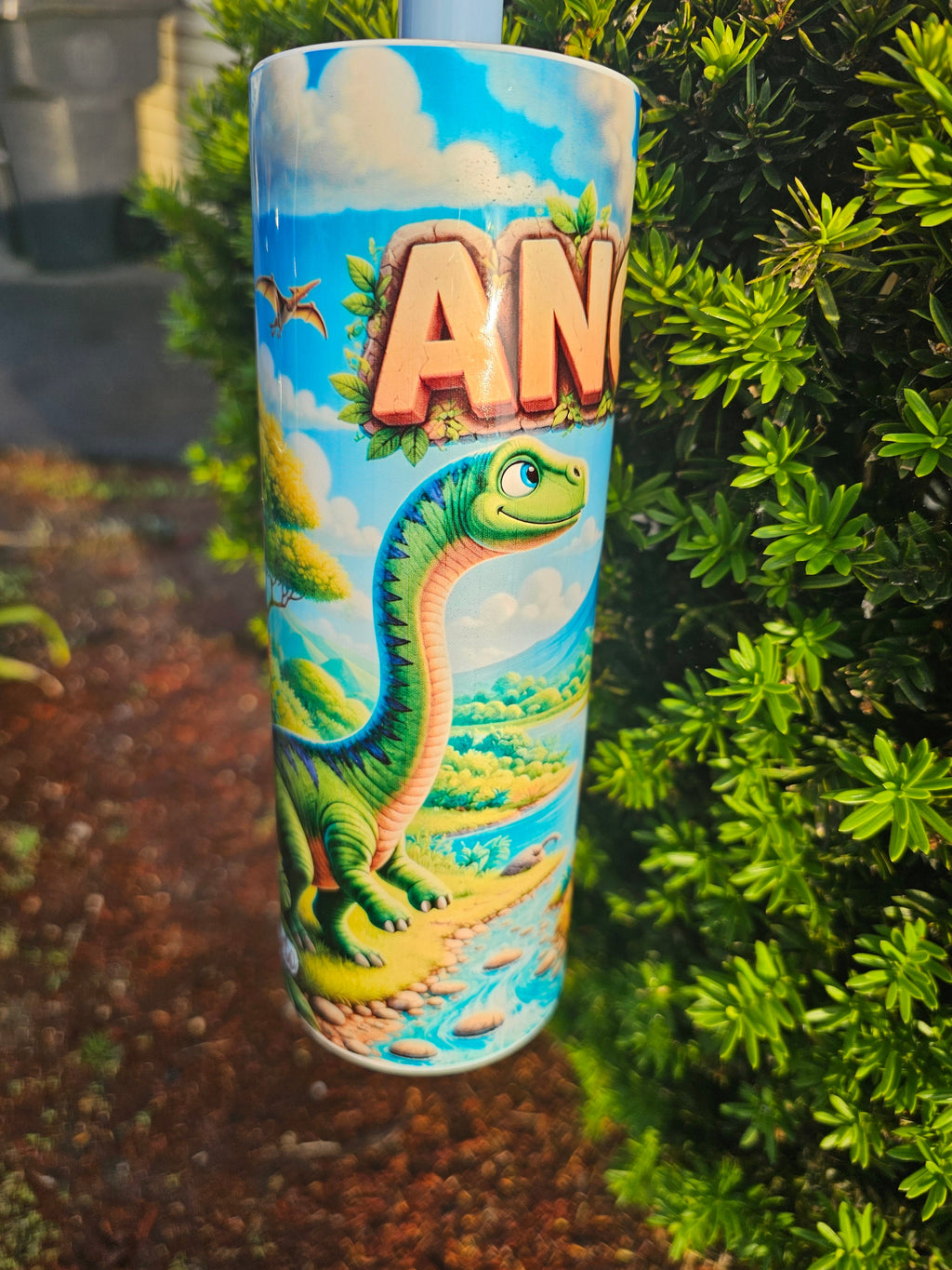 🦖 Personalized Tumbler – Dinosaur Adventure 3D Edition